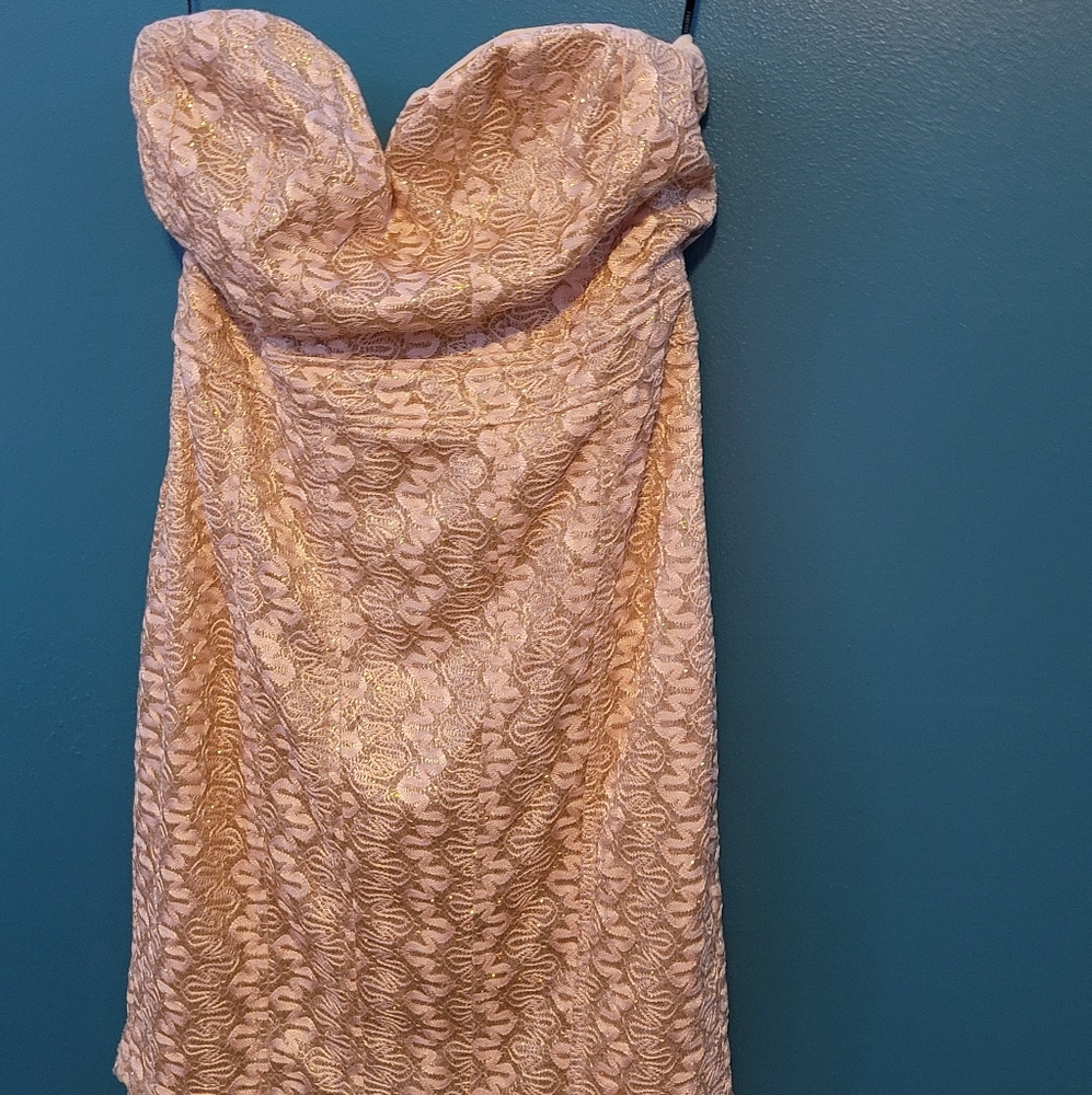 Forever 21- Gold short dress size large